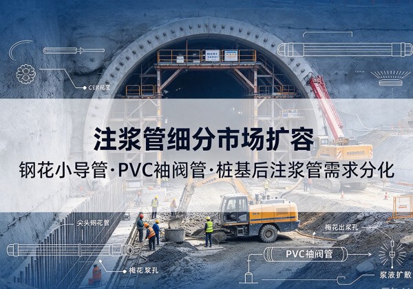 灵台注浆管细分市场扩容，隧道钢花小导管、PVC 袖阀管、桩基后注浆管需求分化